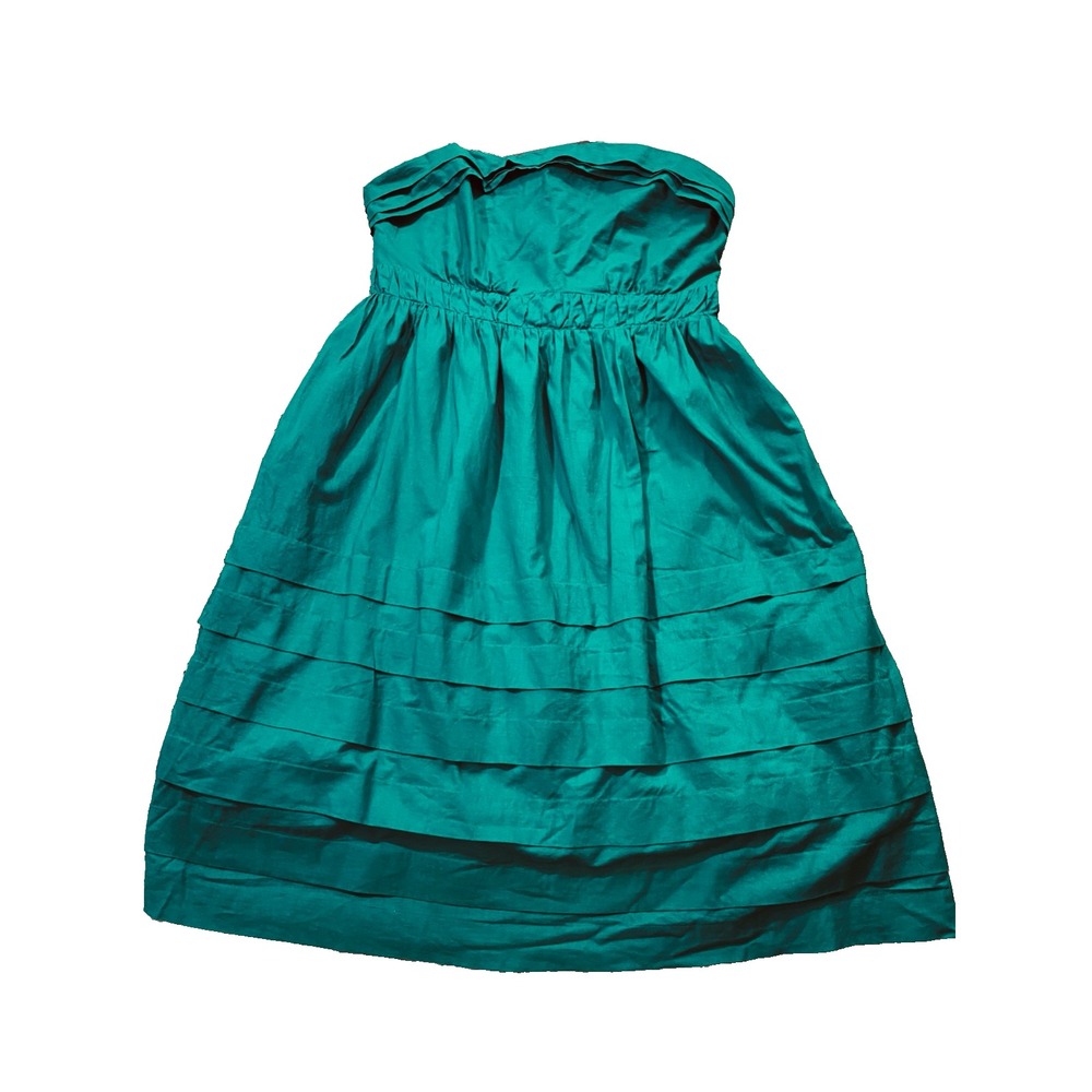 Maeve Height of Summer Strapless Cotton Dress Sz 8 Cottage Feminine Retro - Picture 6 of 13